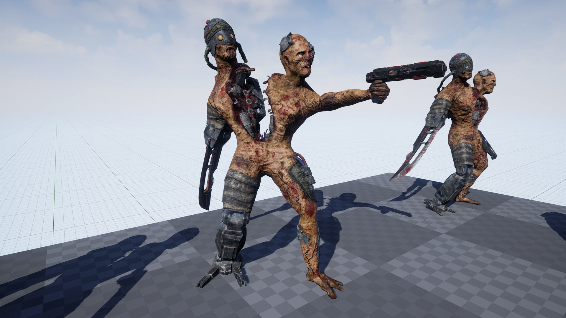 Cyber Monsters 2 Low-poly 3D model_28