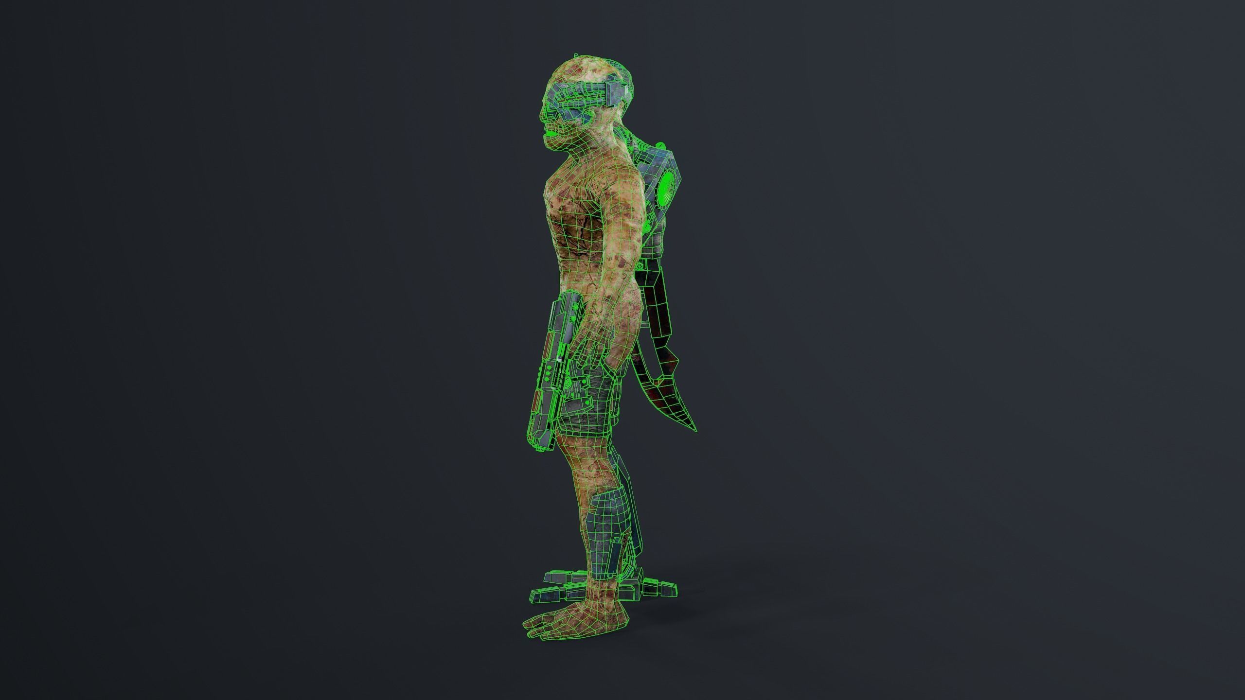 Cyber Monsters 2 Low-poly 3D model_20