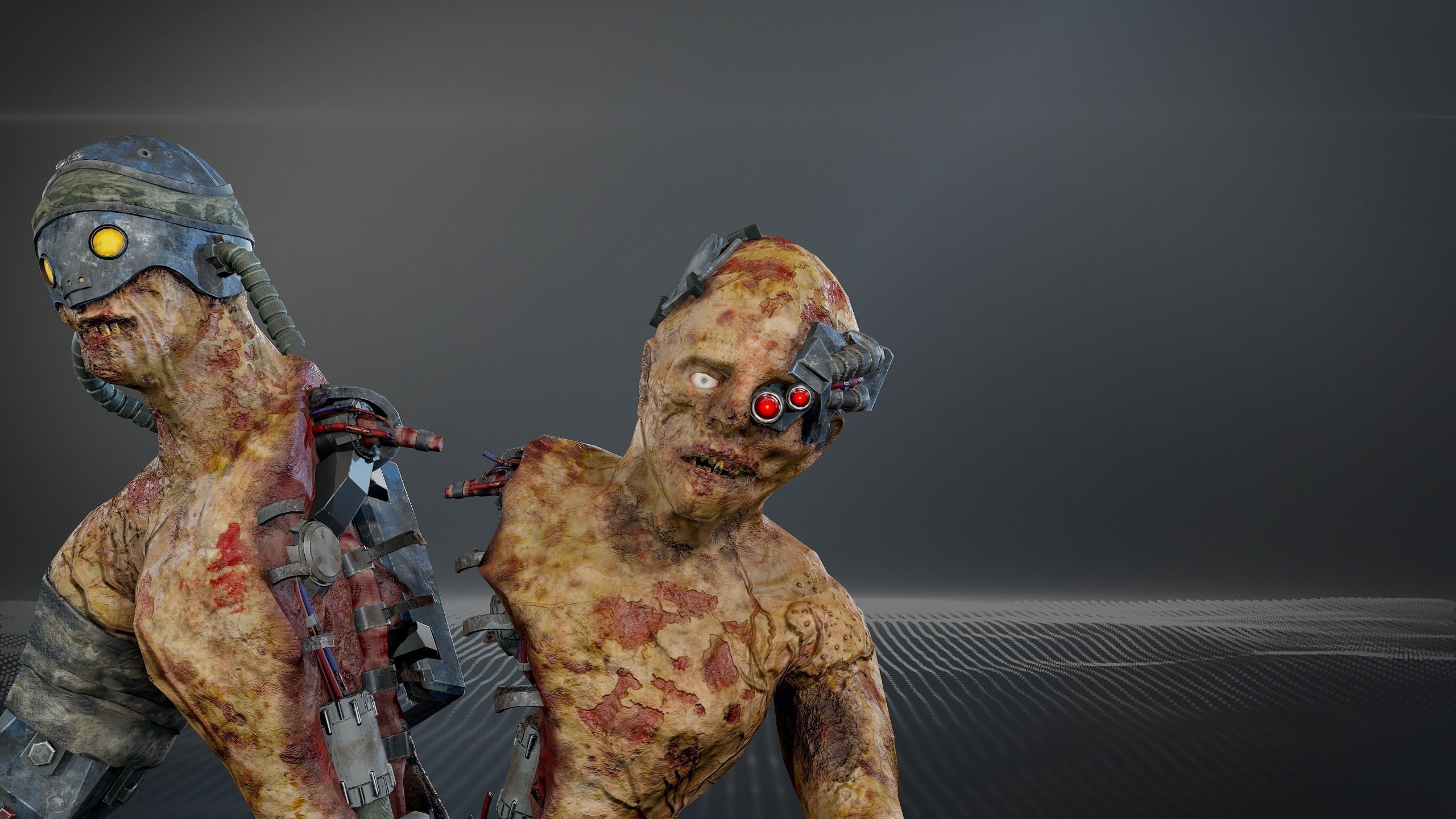 Cyber Monsters 2 Low-poly 3D model_3