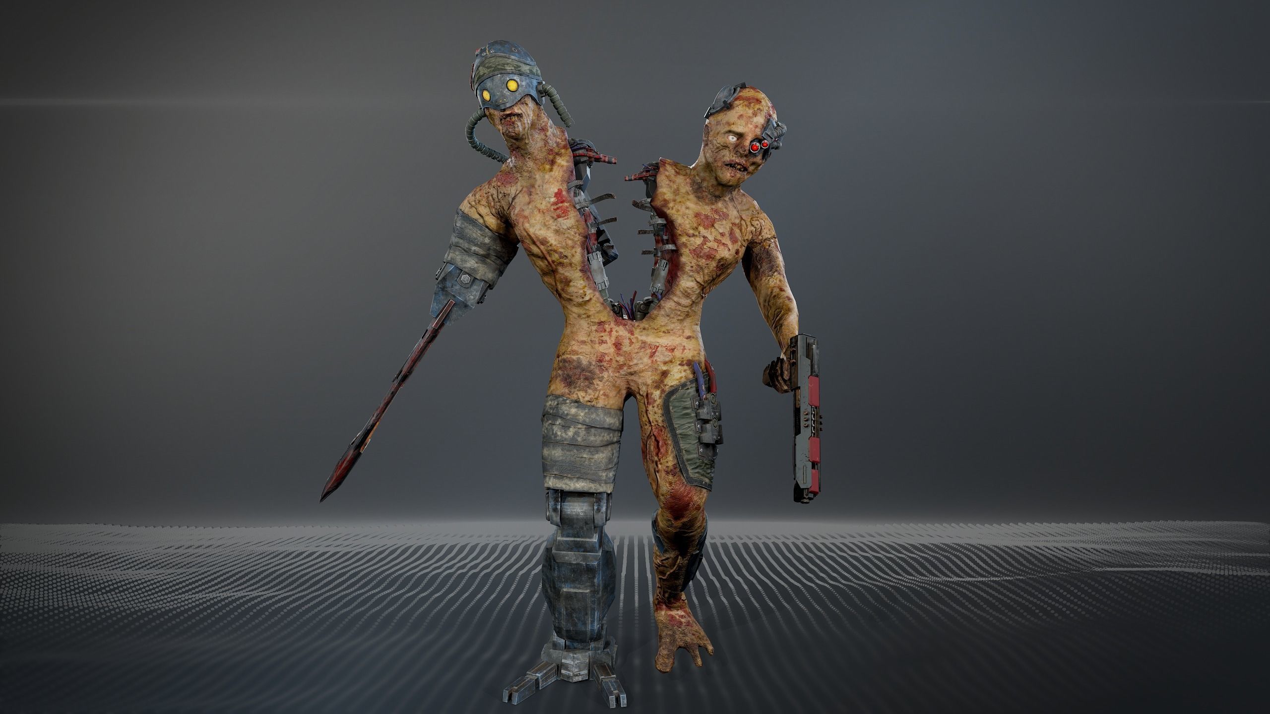 Cyber Monsters 2 Low-poly 3D model_13