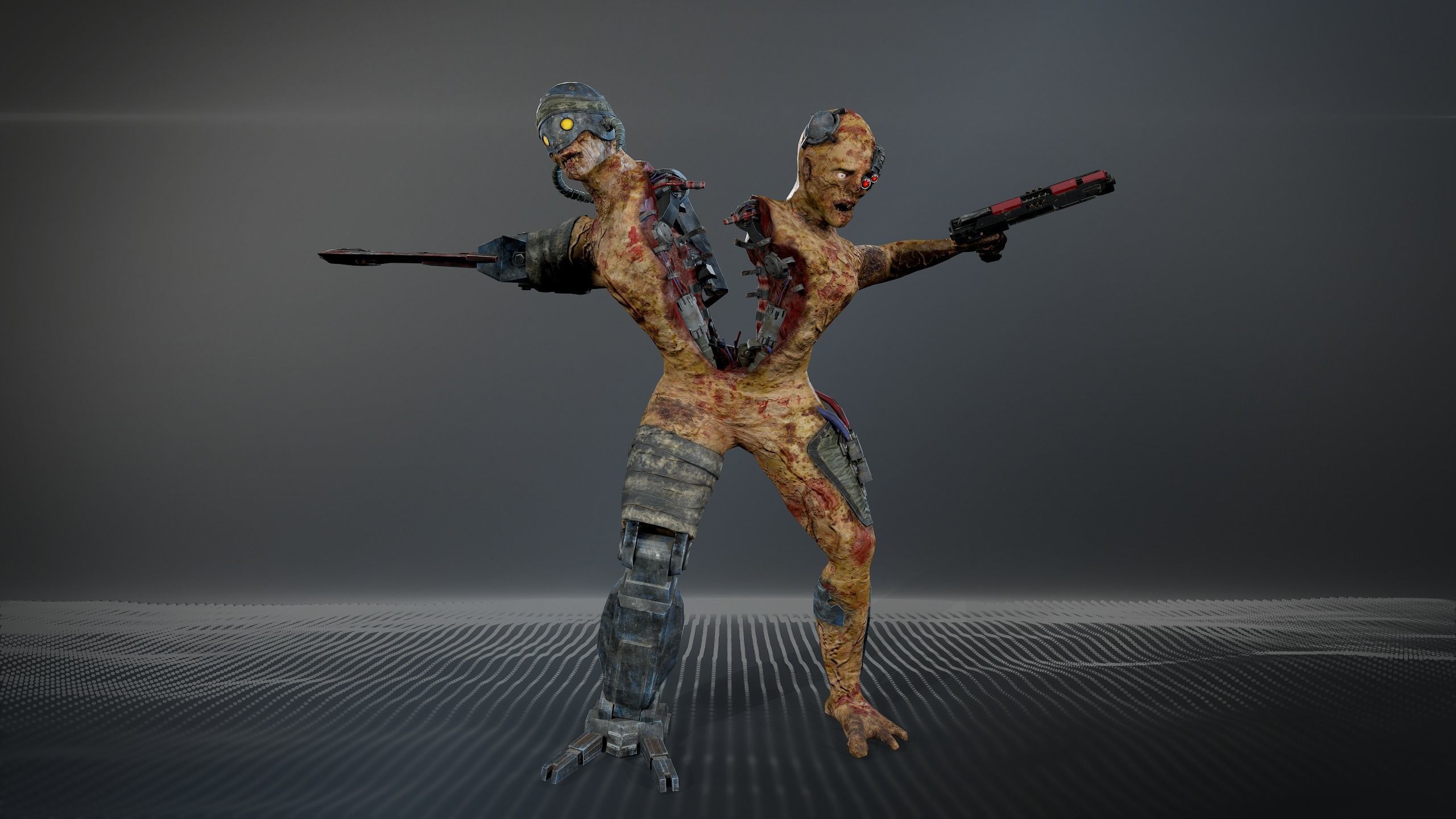 Cyber Monsters 2 Low-poly 3D model_16