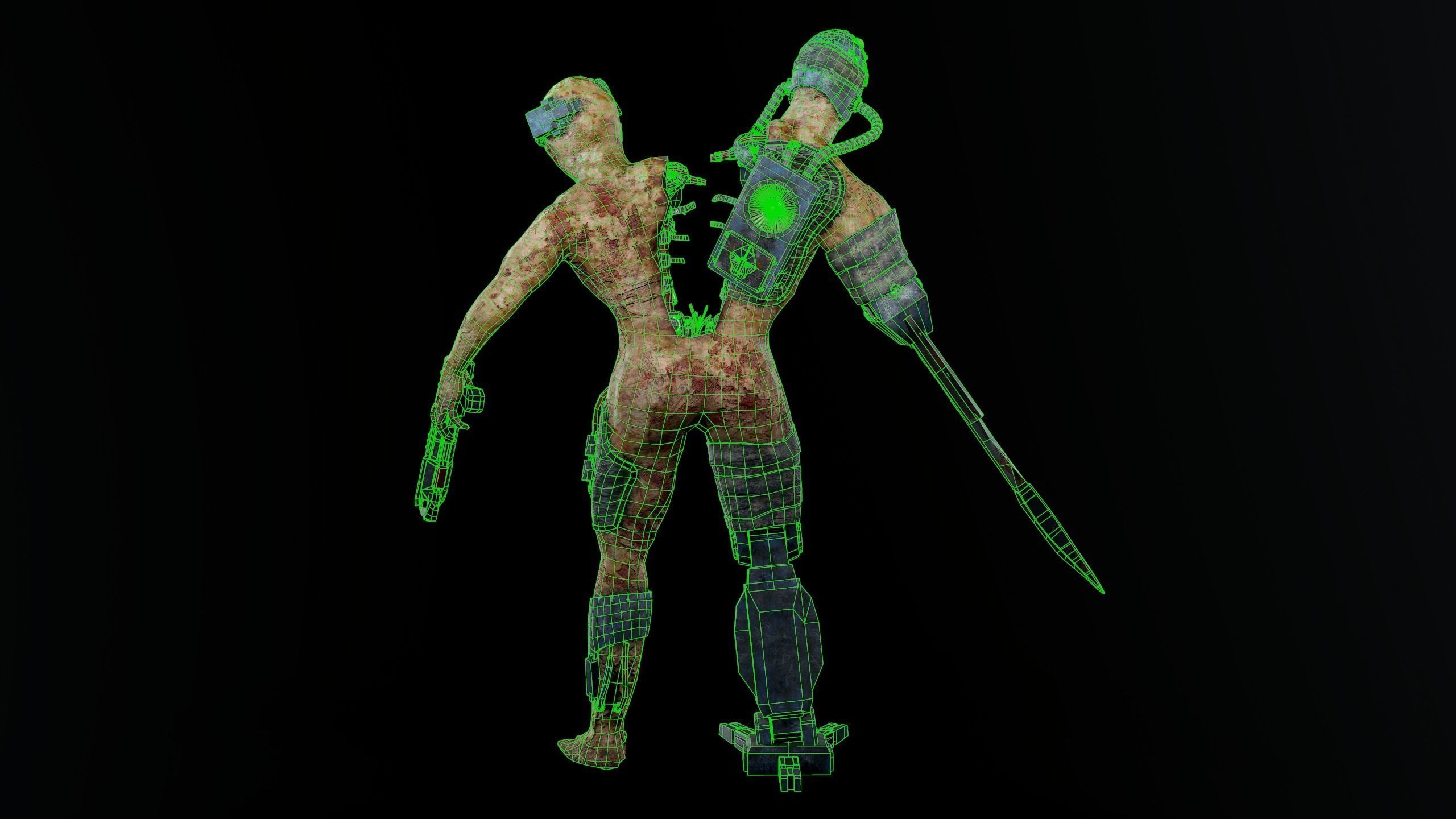 Cyber Monsters 2 Low-poly 3D model_18