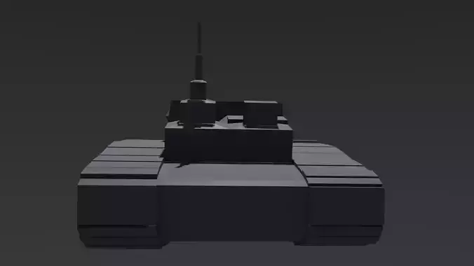 Military tank of World War 1  Low-poly 3D model