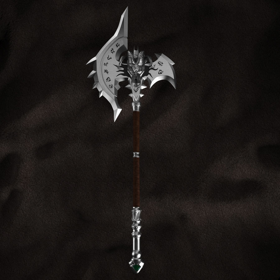 WOW Shadowmourne The legendary two-handed axe 3D model_9