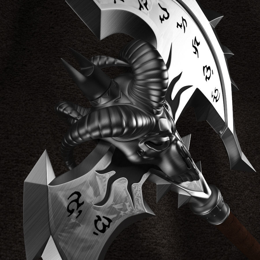 WOW Shadowmourne The legendary two-handed axe 3D model_6