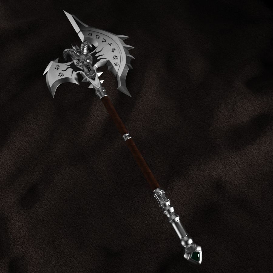 WOW Shadowmourne The legendary two-handed axe 3D model_2