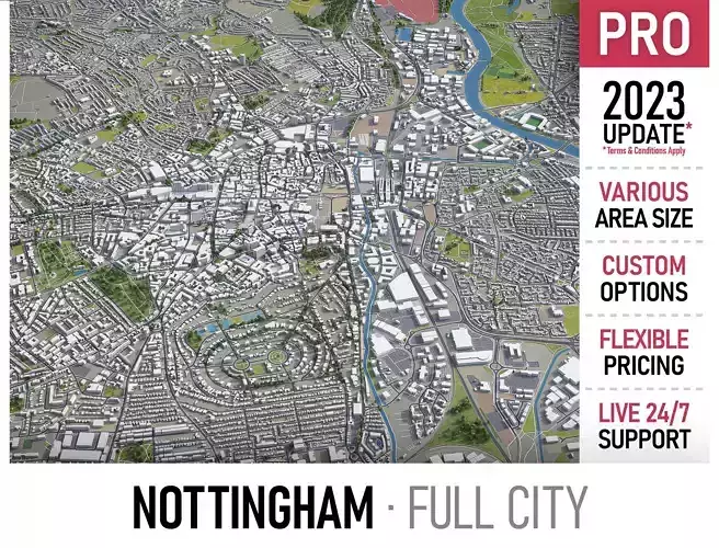 Nottingham  Low-poly 3D model