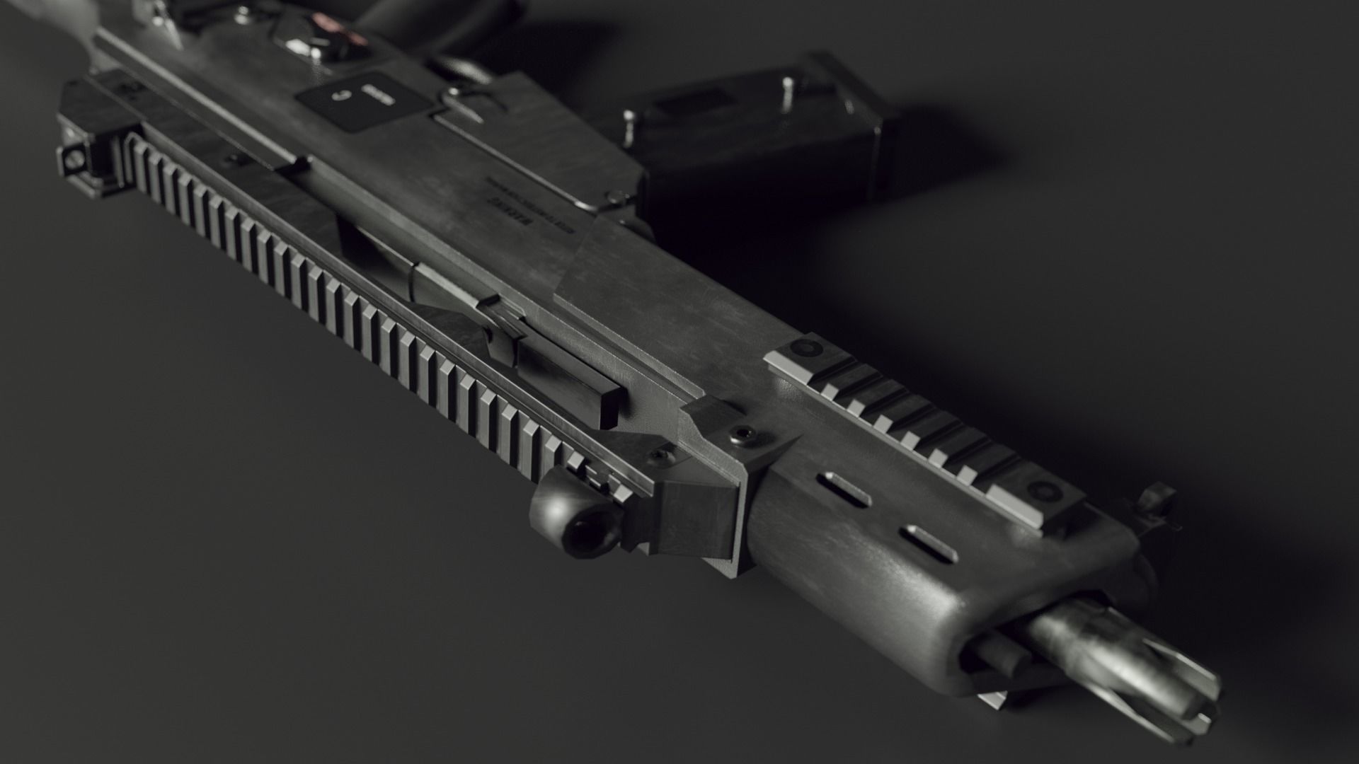 g36 c - low poly - Heckler Koch Low-poly 3D model_18