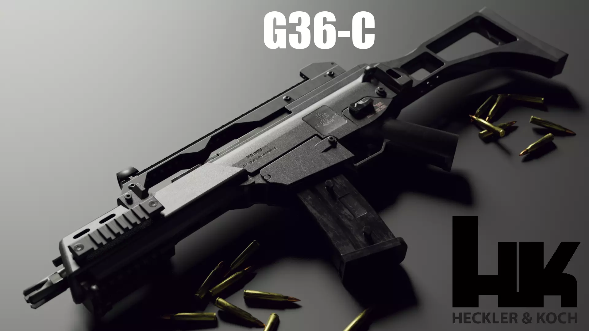g36 c - low poly - Heckler Koch Low-poly 3D model_0