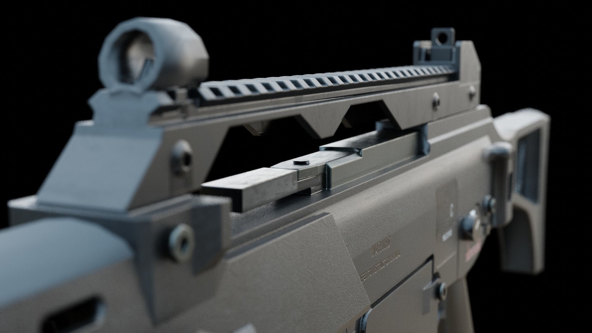 g36 c - low poly - Heckler Koch Low-poly 3D model_22