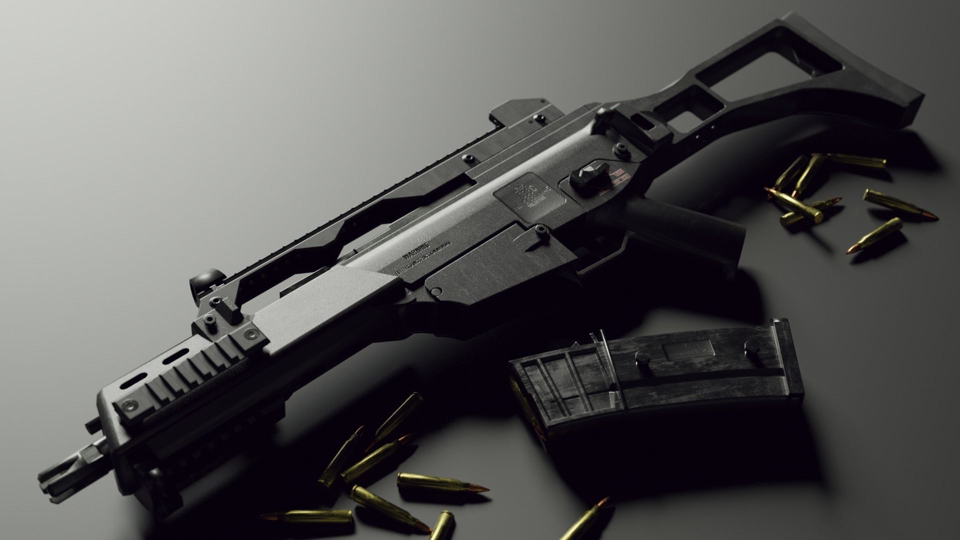 g36 c - low poly - Heckler Koch Low-poly 3D model_20