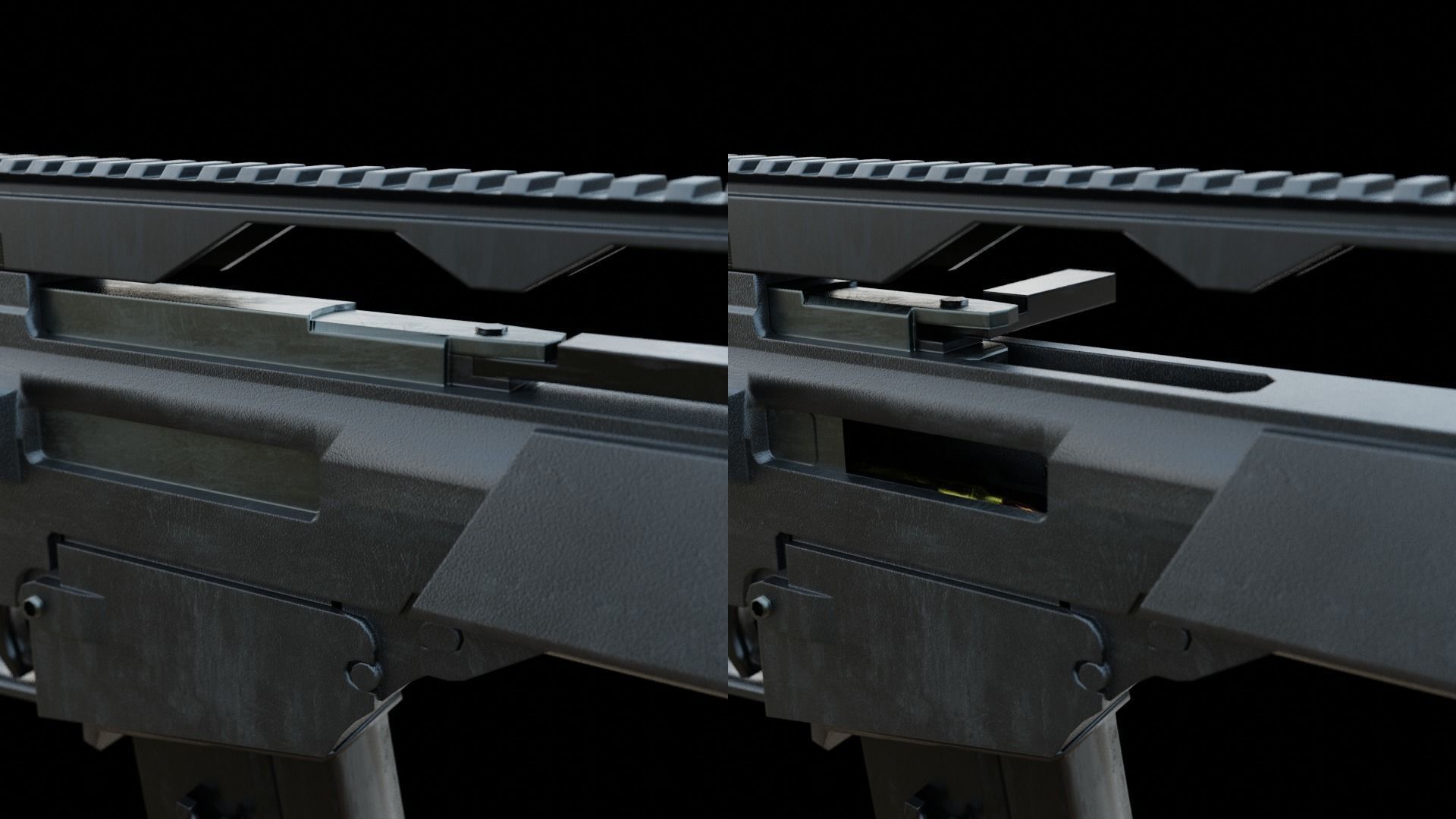 g36 c - low poly - Heckler Koch Low-poly 3D model_10