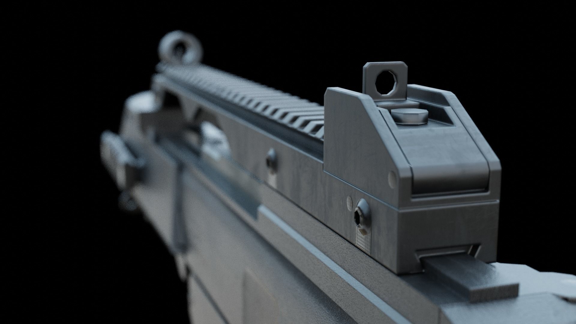 g36 c - low poly - Heckler Koch Low-poly 3D model_25