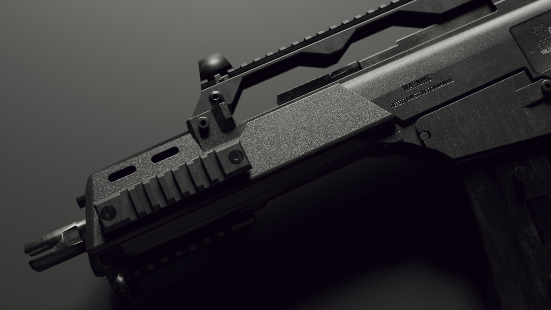 g36 c - low poly - Heckler Koch Low-poly 3D model_1