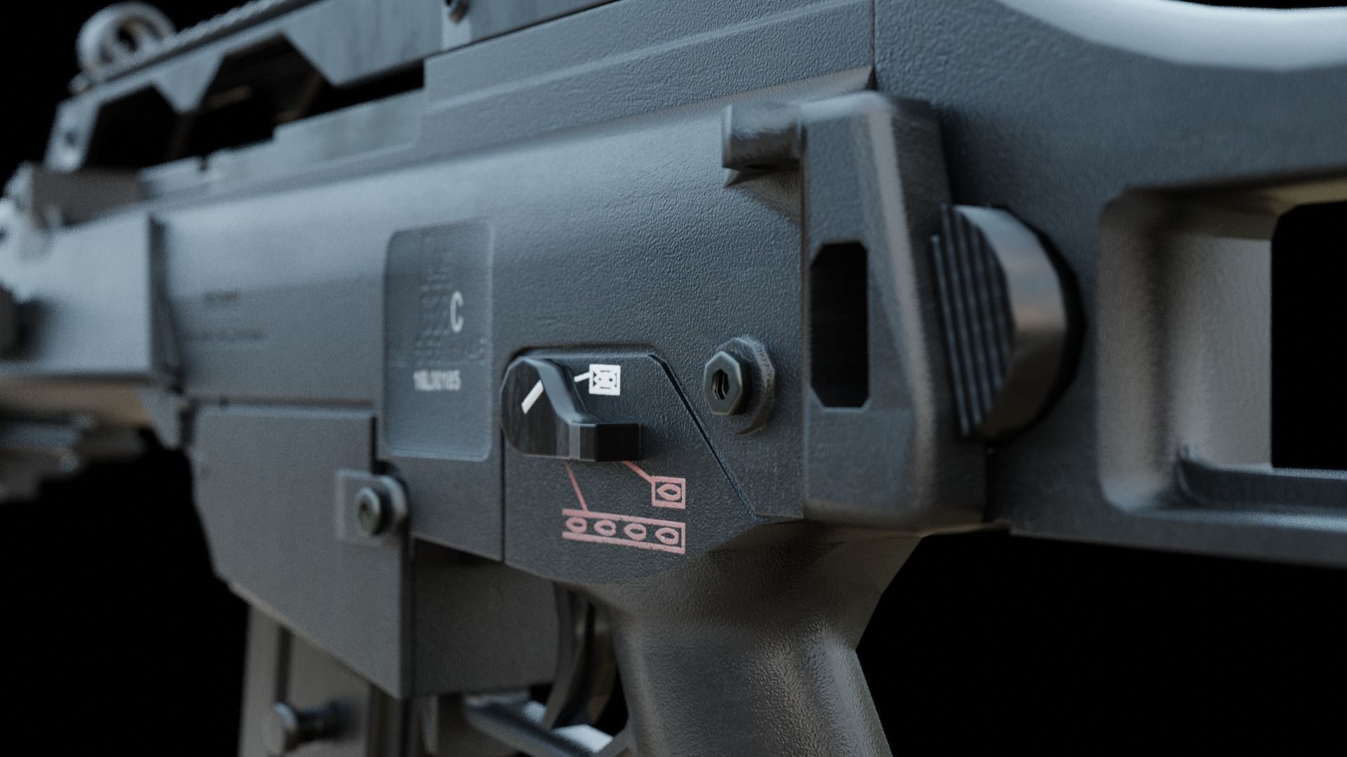 g36 c - low poly - Heckler Koch Low-poly 3D model_24