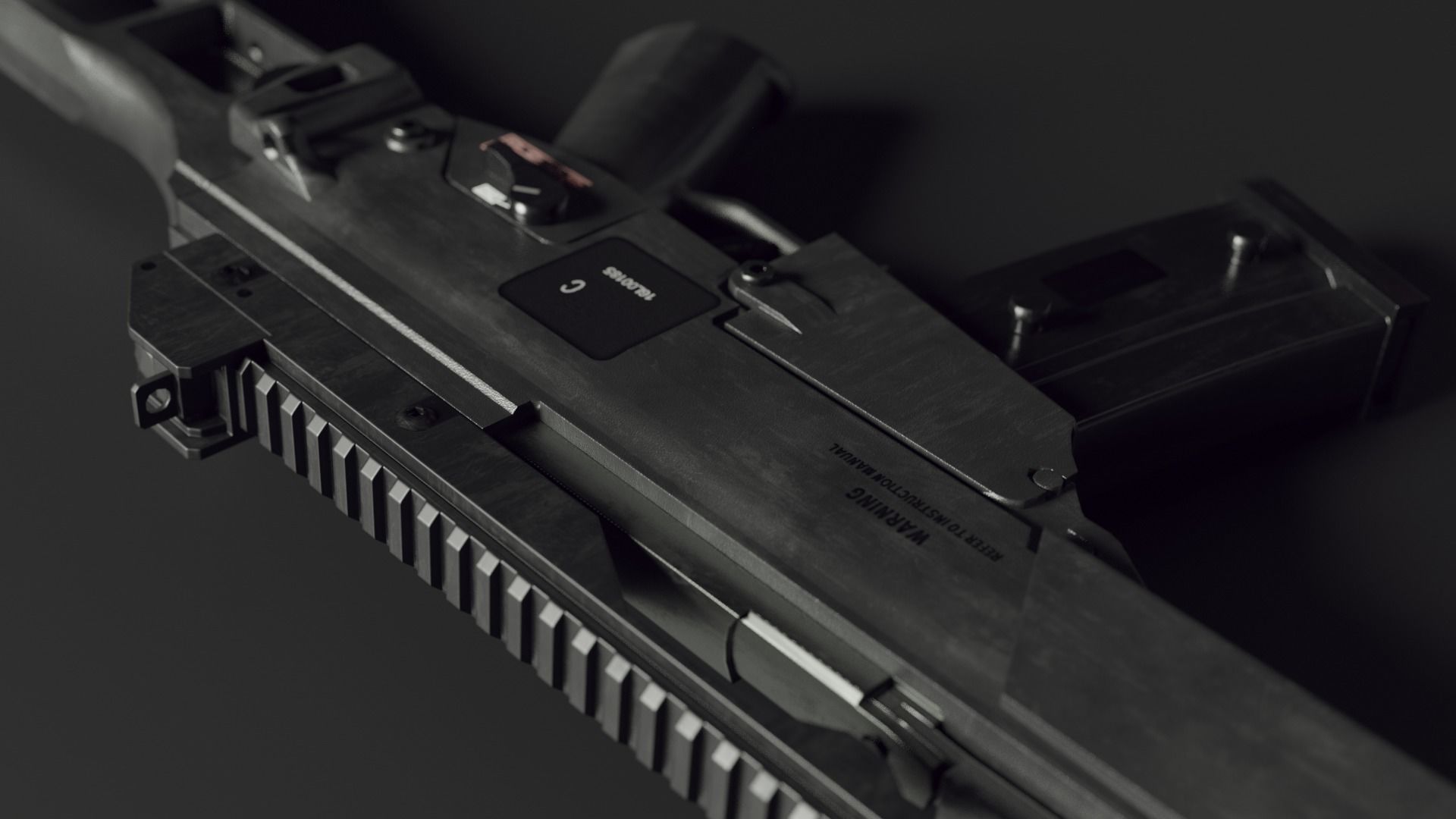 g36 c - low poly - Heckler Koch Low-poly 3D model_19