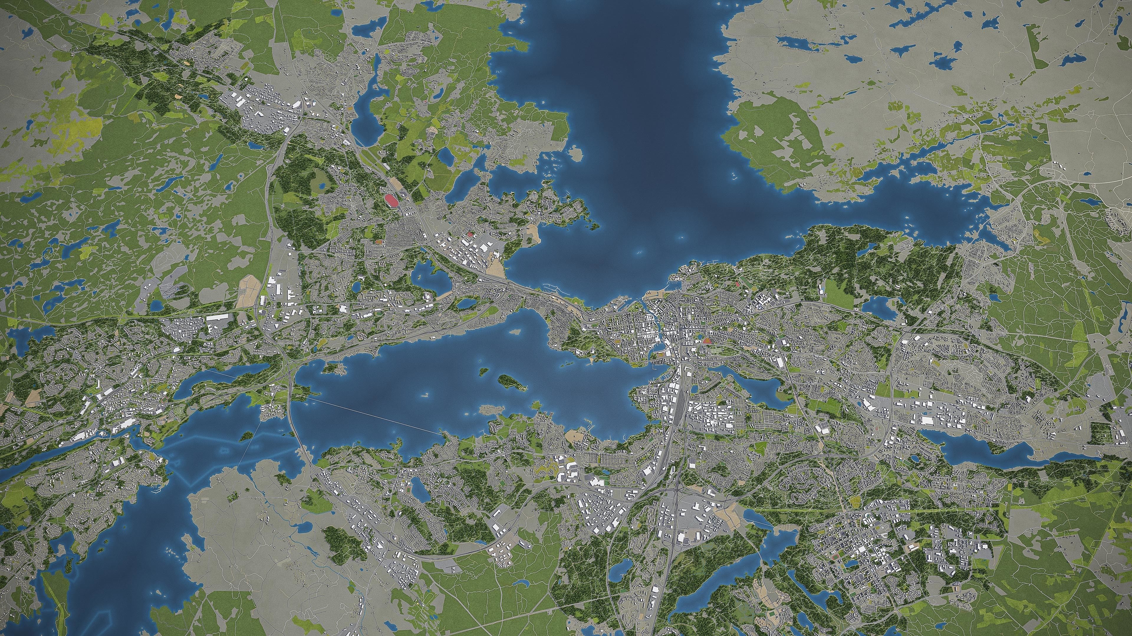 Tampere - 3D City Model Low-poly 3D model_8