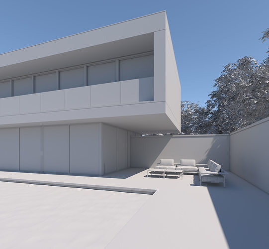 Exterior House Scene 2 3D model 5