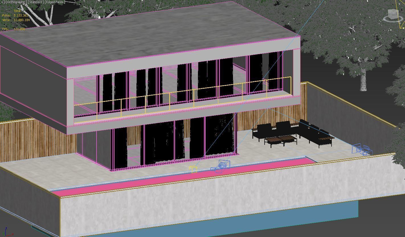 Exterior House Scene 2 3D model_8