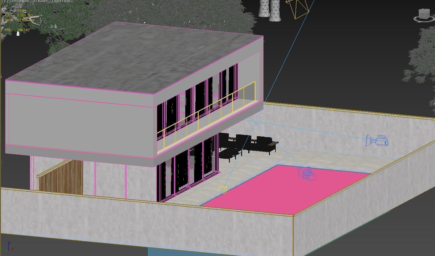 Exterior House Scene 2 3D model_9