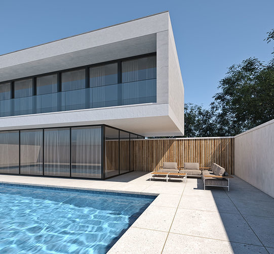 Exterior House Scene 2 3D model 3