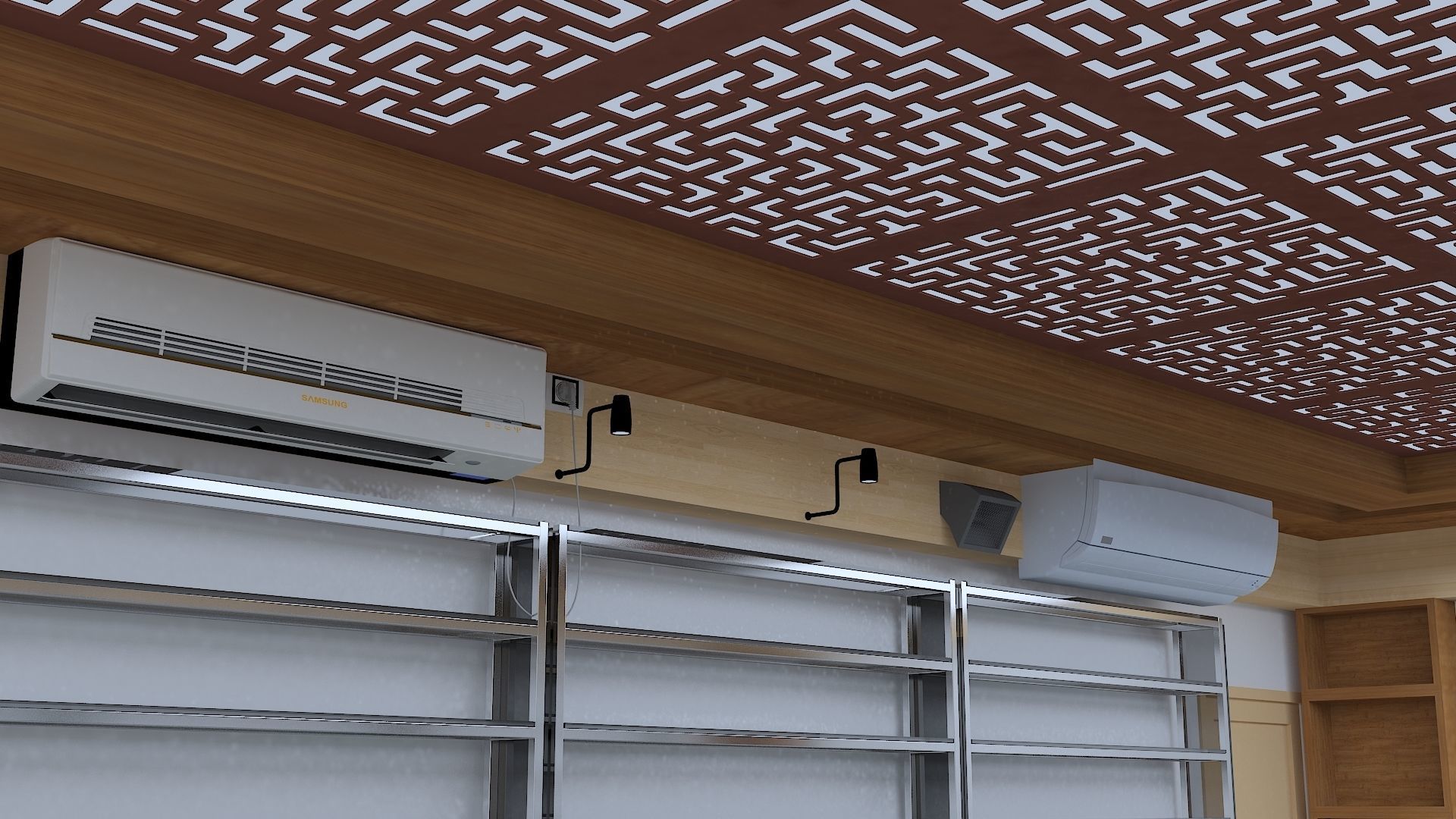 Reading Room Low-poly 3D model_4