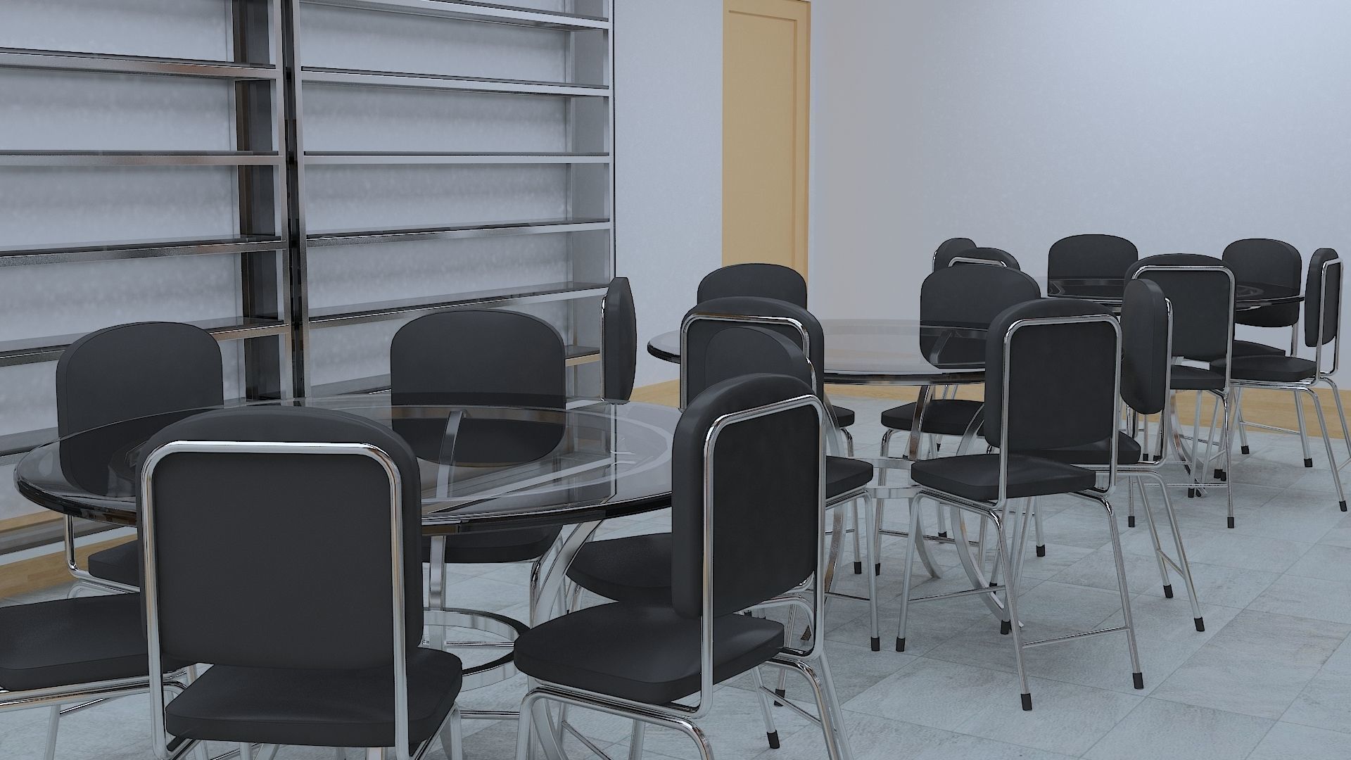 Reading Room Low-poly 3D model_1