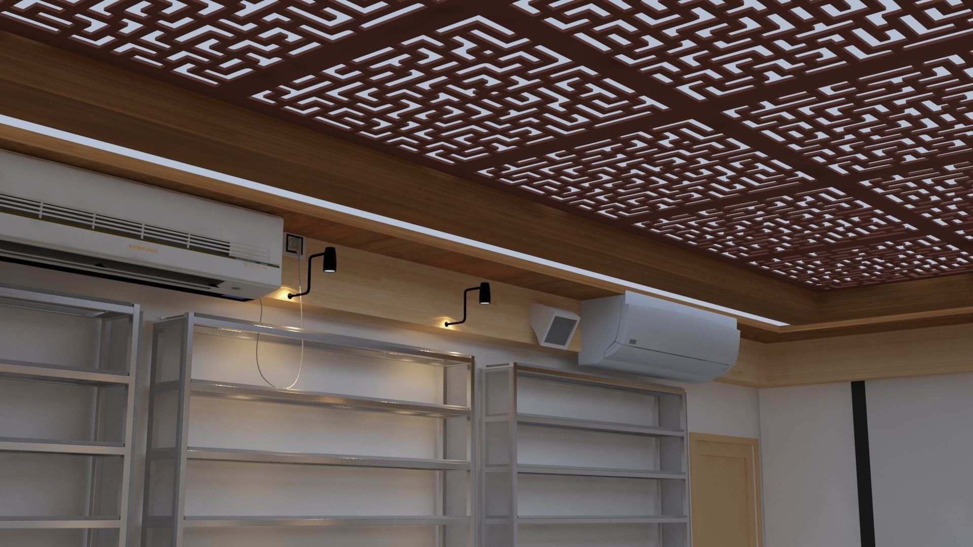 Reading Room Low-poly 3D model_10