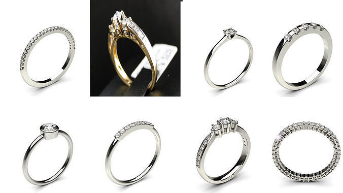 8 Latest Solitaire Woman Diamond Ring  3D print model