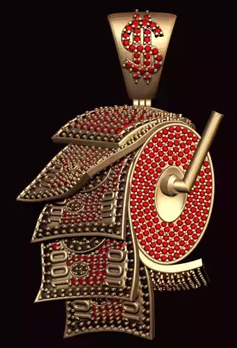 Dollar Diamond Roll Pendant 