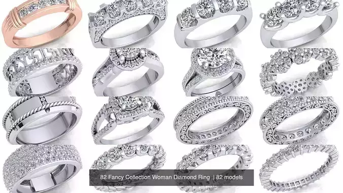 82 Fancy Collection Woman Diamond Ring  