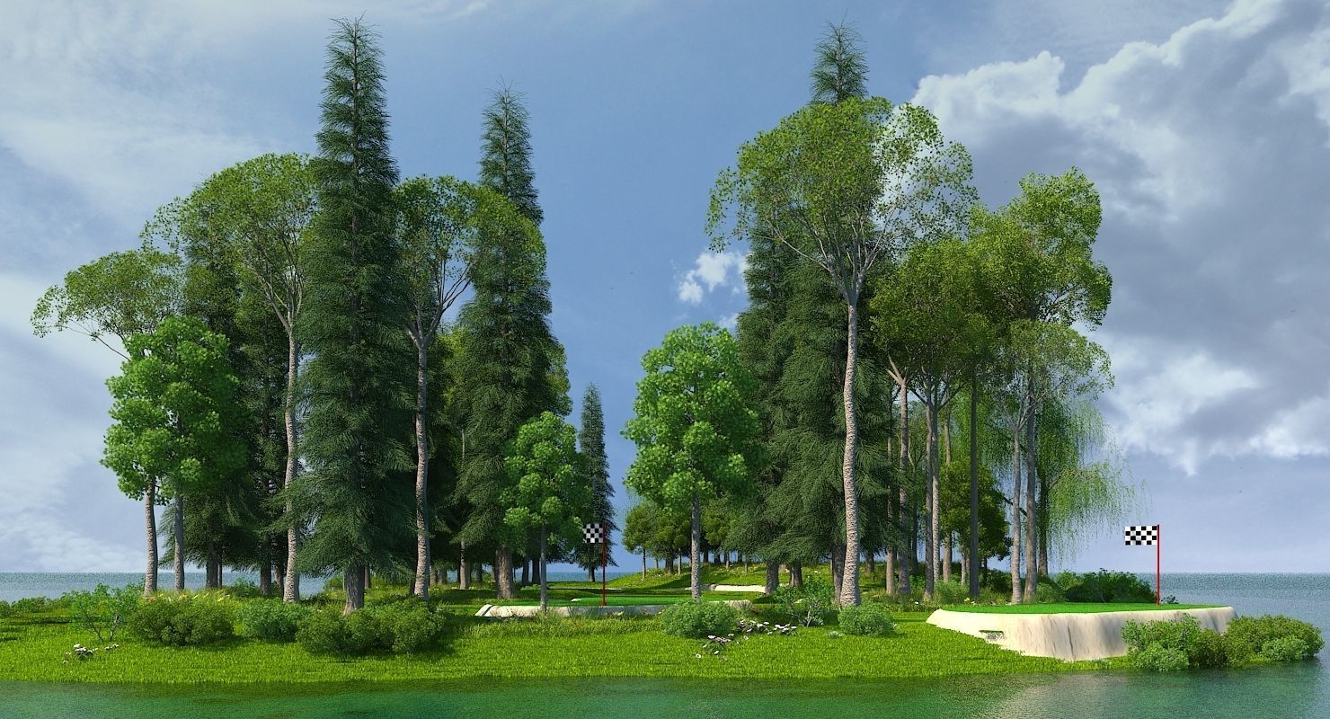 Golf Course 02 3D model_8