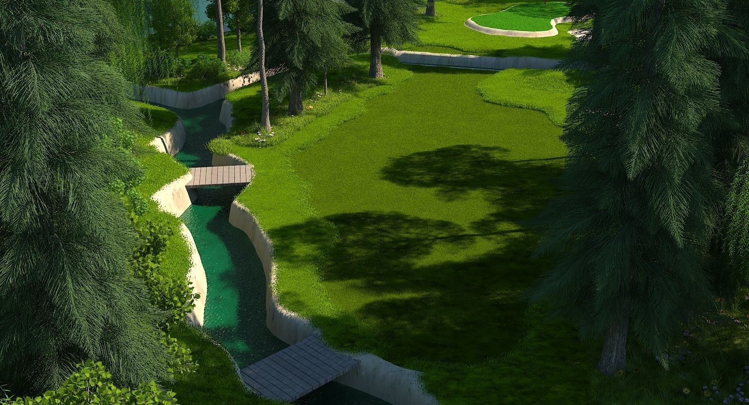 Golf Course 02 3D model_9