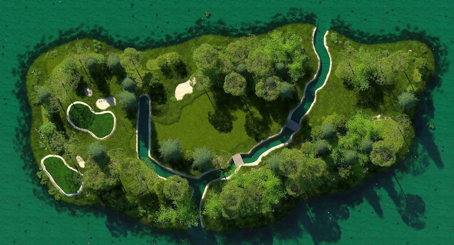 Golf Course 02 3D model_2