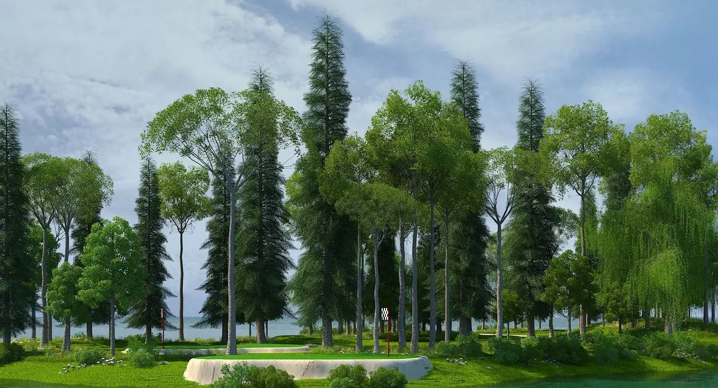 Golf Course 02 3D model_0