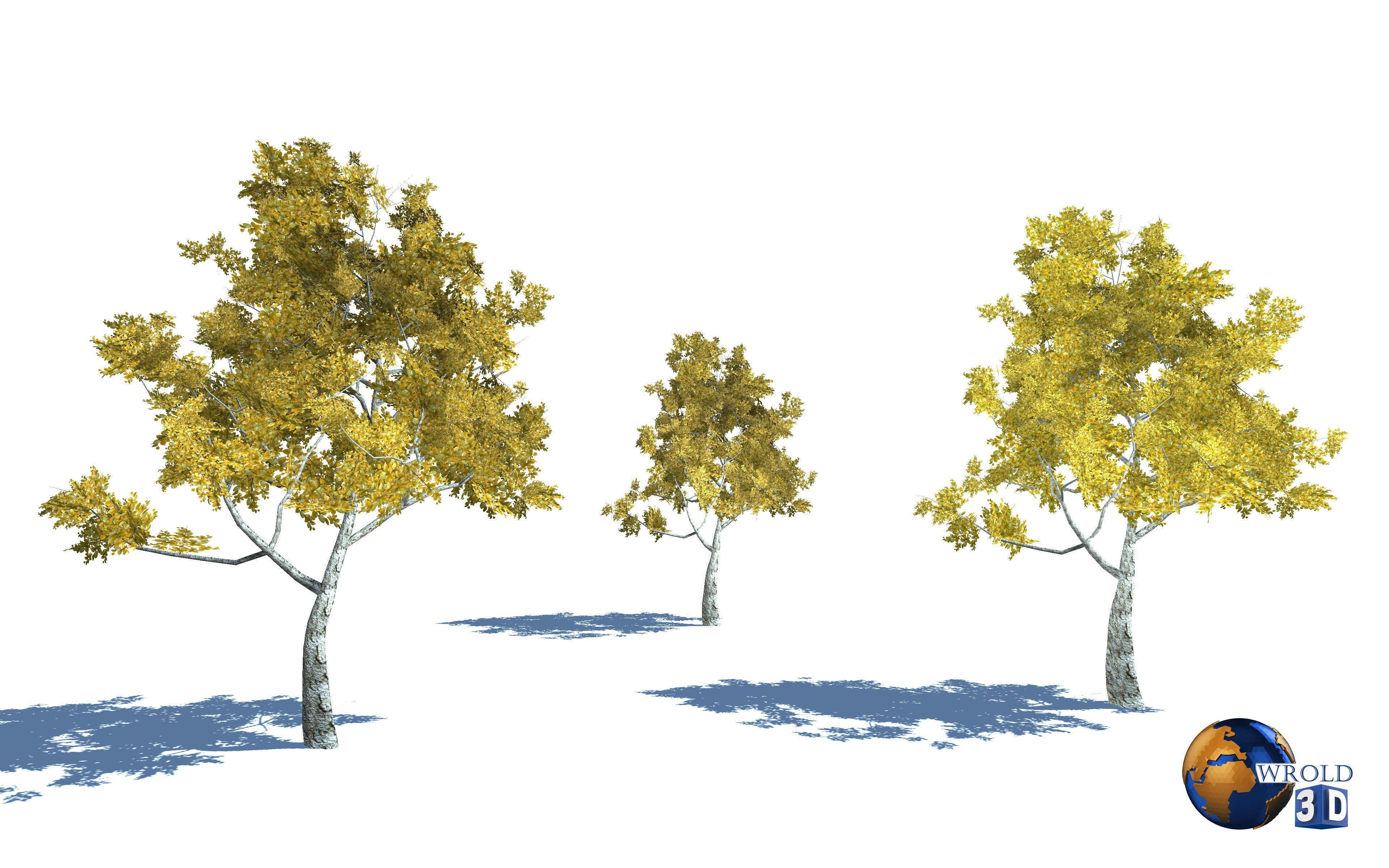Realistic Colorful Tree Nature Environment 3d model Low-poly 3D model_3