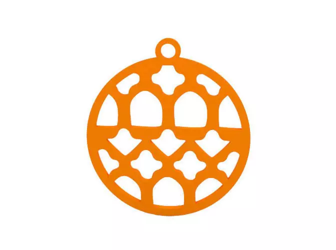 Earring orange egg ornament 3D print model_0