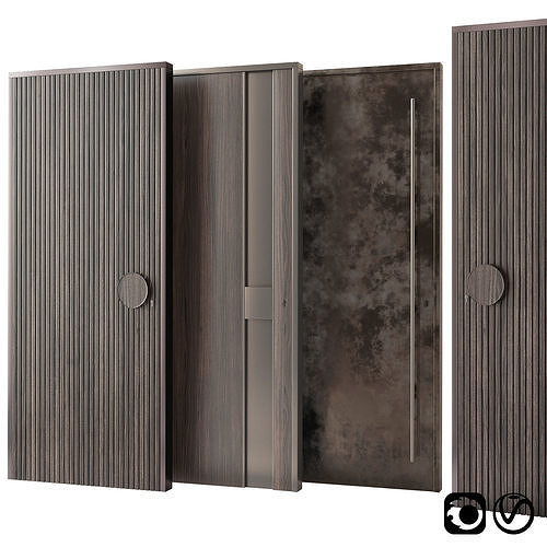 Entrance door collection 3D model