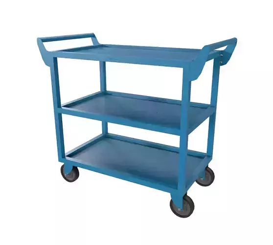 Blue painted steel Cart