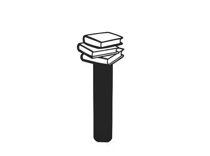 Bookmark stack of books icon