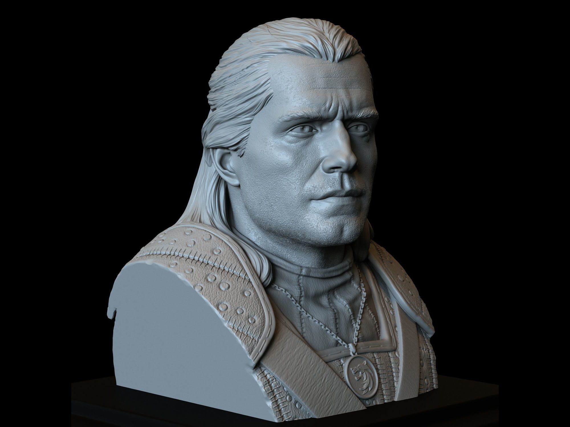 Geralt of Rivia from The Witcher 3D print model_2