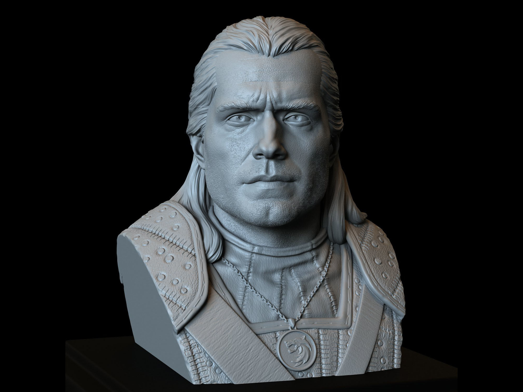 Geralt of Rivia from The Witcher 3D print model_3