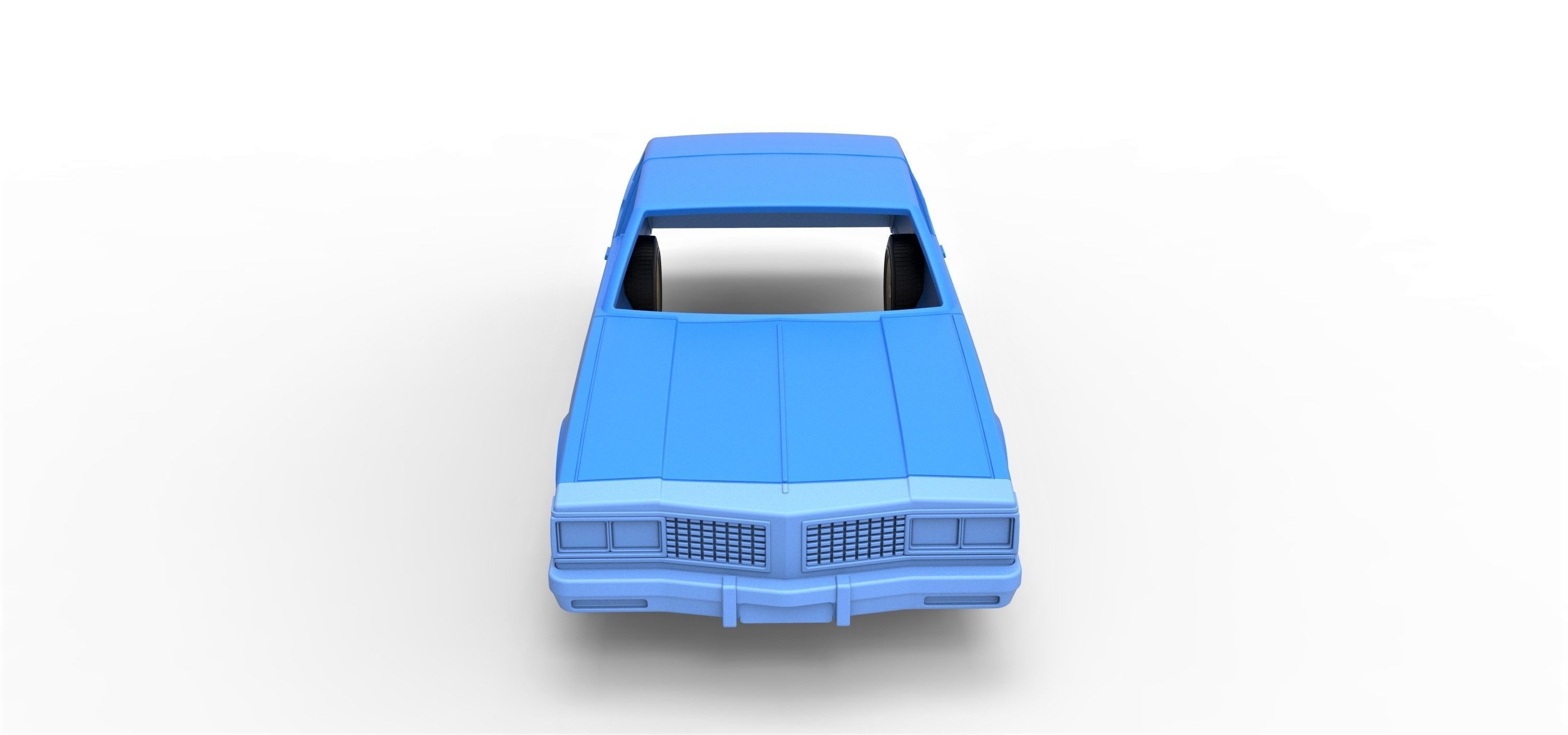 Shell and wheels Oldsmobile Delta 88 1984 Scale 1 to 25 3D print model_4