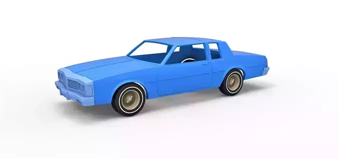Shell and wheels Oldsmobile Delta 88 1984 Scale 1 to 25
