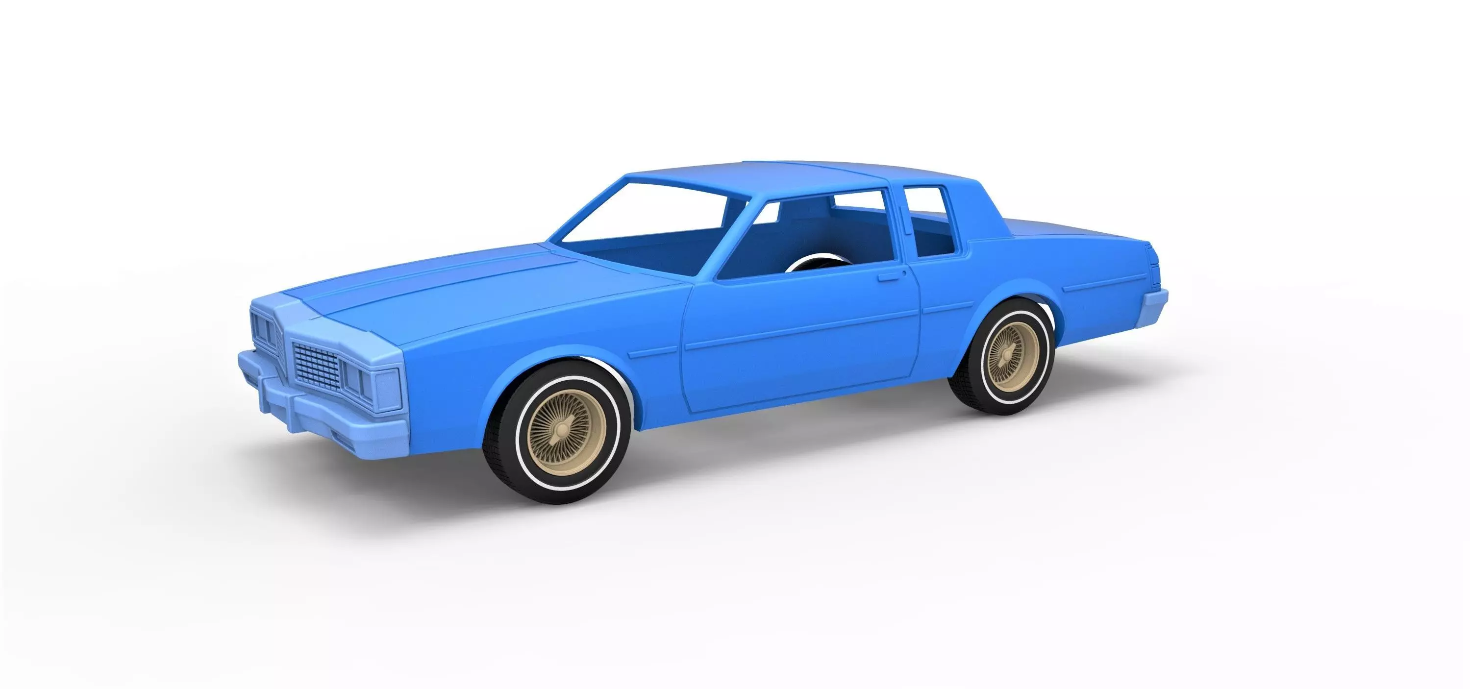 Shell and wheels Oldsmobile Delta 88 1984 Scale 1 to 25 3D print model_0