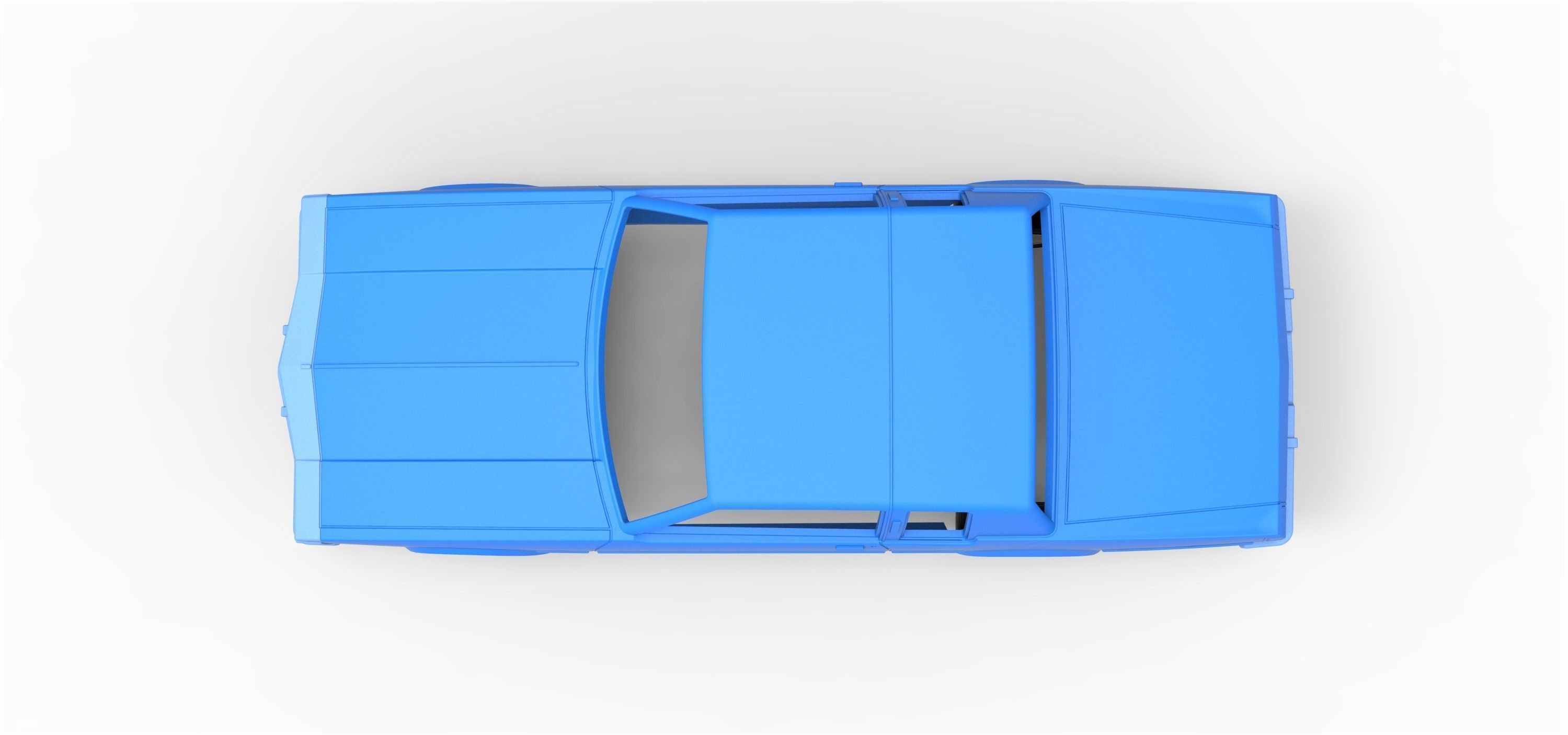 Shell and wheels Oldsmobile Delta 88 1984 Scale 1 to 25 3D print model_8