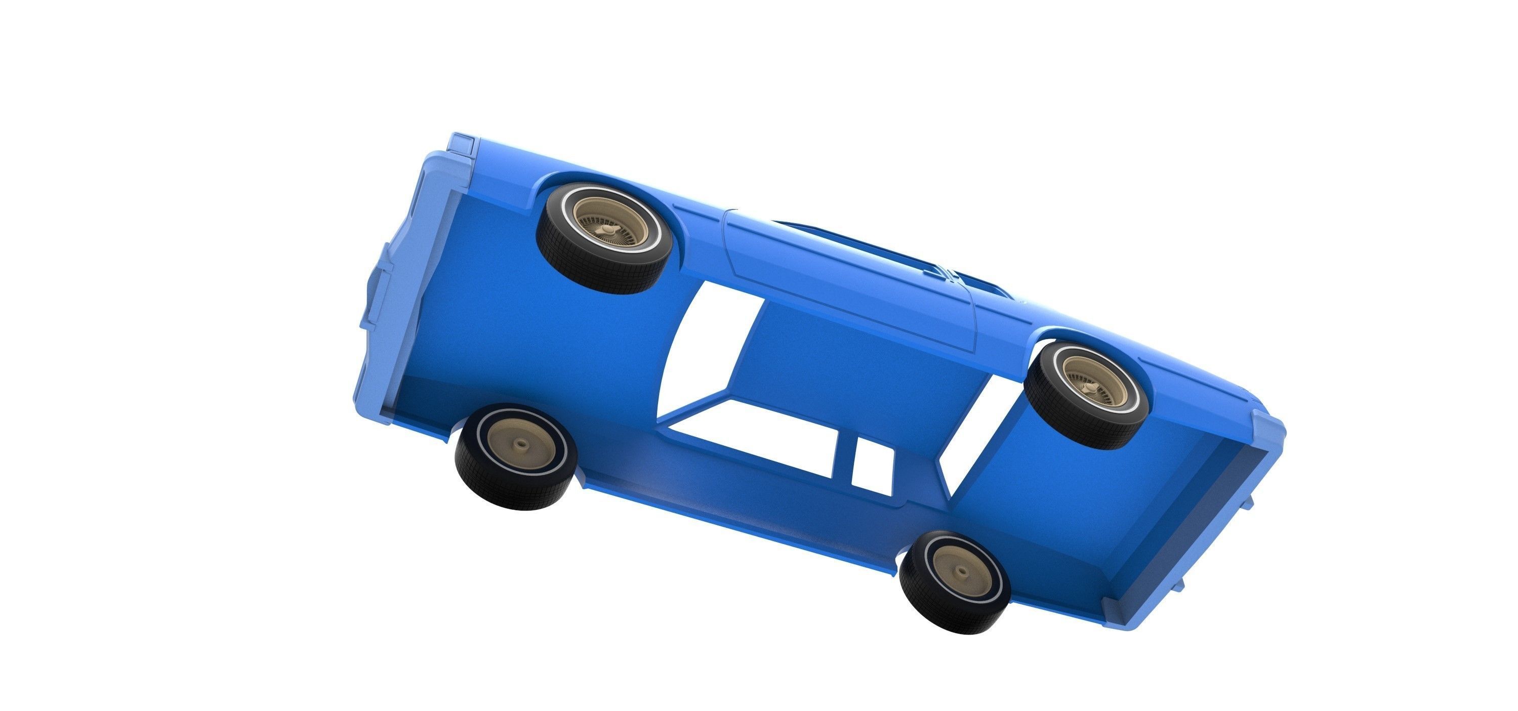 Shell and wheels Oldsmobile Delta 88 1984 Scale 1 to 25 3D print model_13