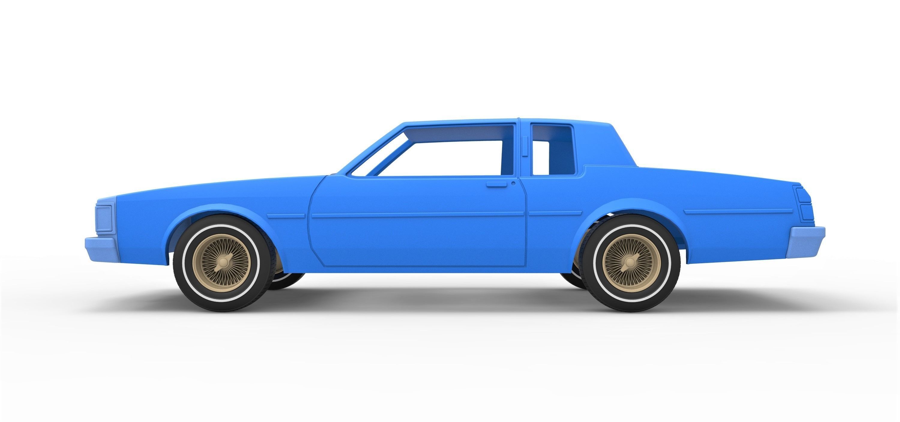 Shell and wheels Oldsmobile Delta 88 1984 Scale 1 to 25 3D print model_6