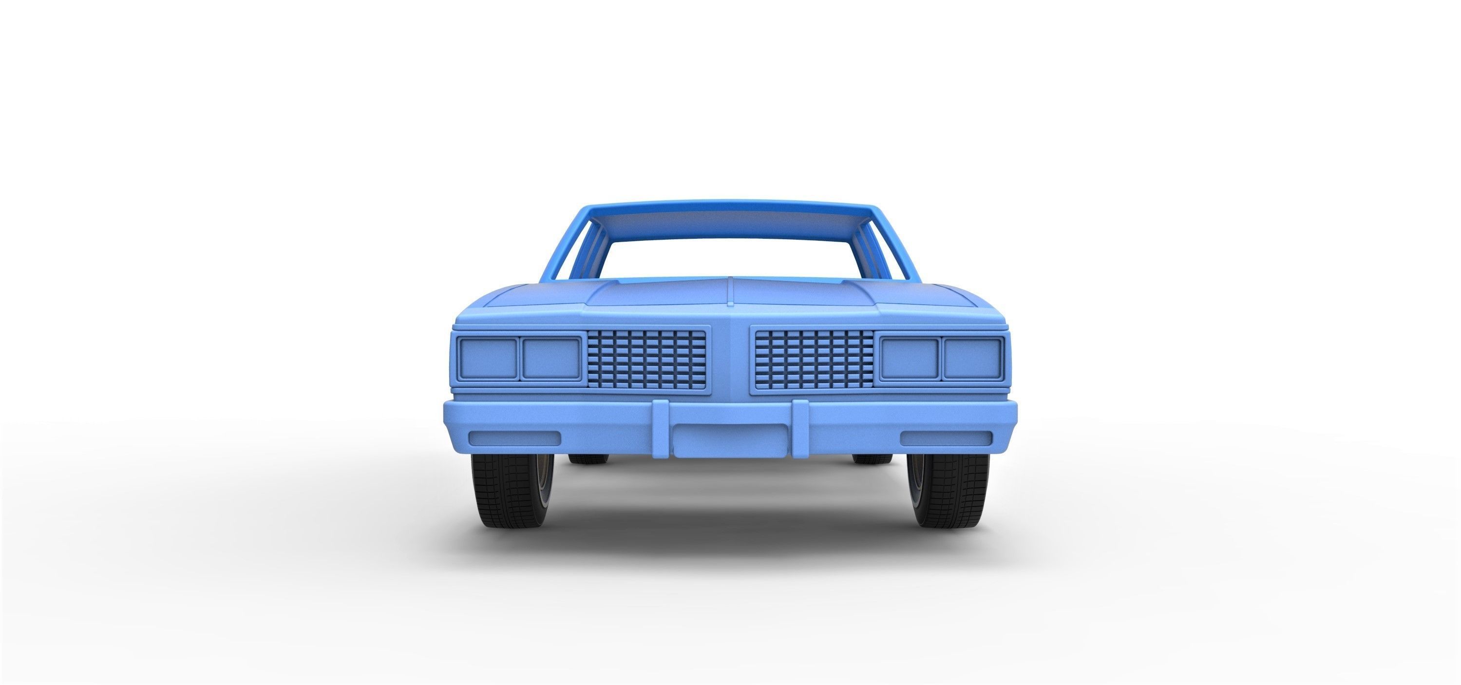 Shell and wheels Oldsmobile Delta 88 1984 Scale 1 to 25 3D print model_5