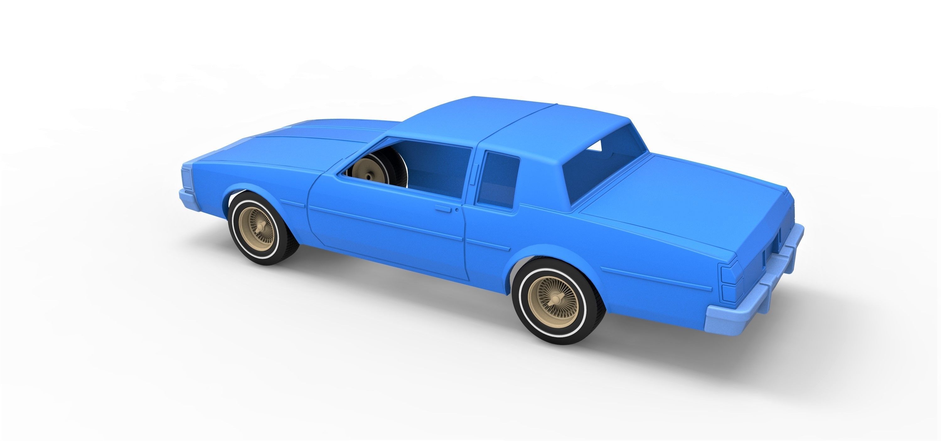 Shell and wheels Oldsmobile Delta 88 1984 Scale 1 to 25 3D print model_9